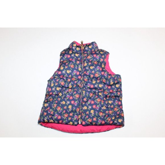 Ralph Lauren Reversible Pink / Blue Floral Toddler zip Down Puffy Vest 3/3T VGC - Picture 2 of 7